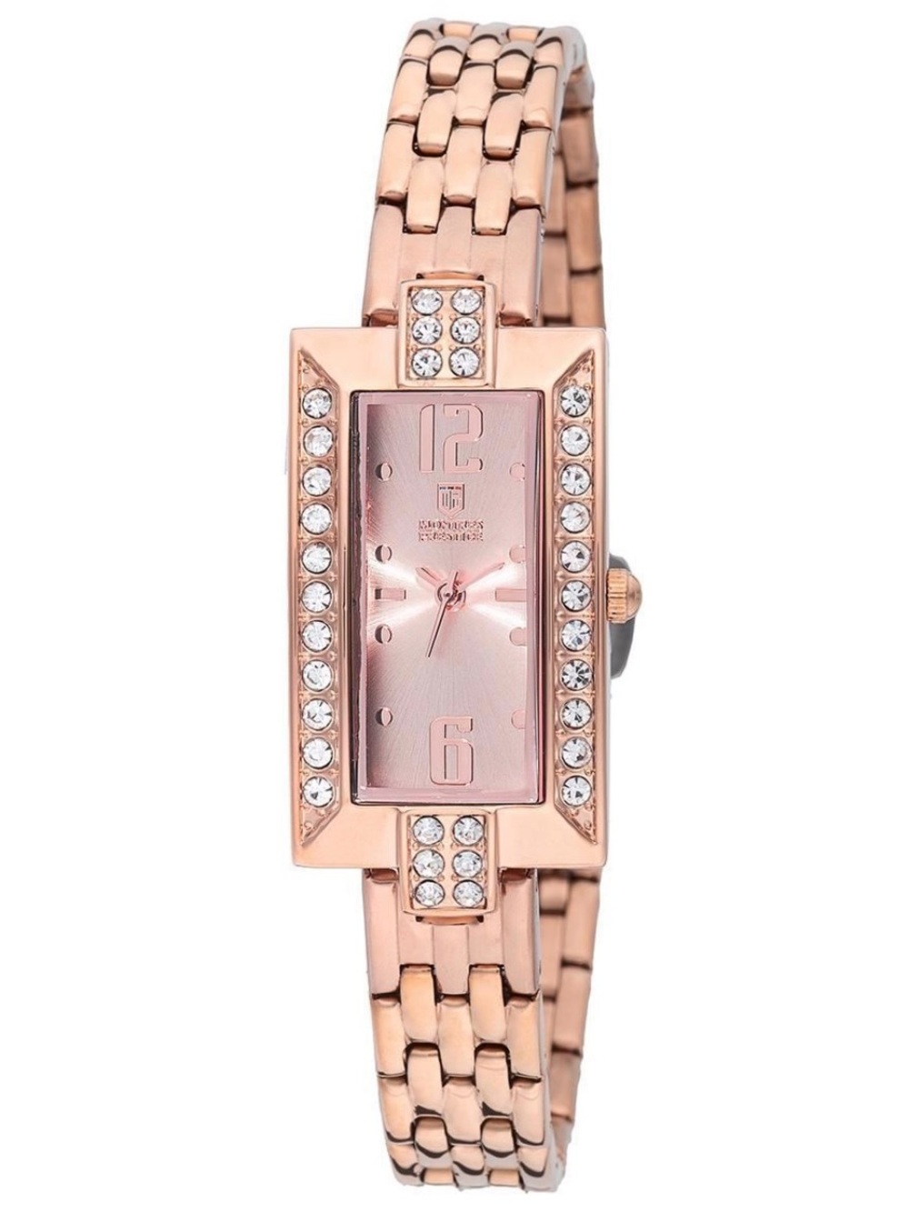 Invicta Rose Gold Crystal-Trim Rectangular Women's Bracelet Watch